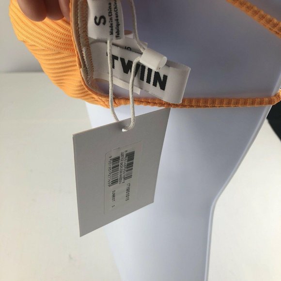 Women Small TWIIN Justice Backless Bandeau Swim Top - Picture 6 of 6